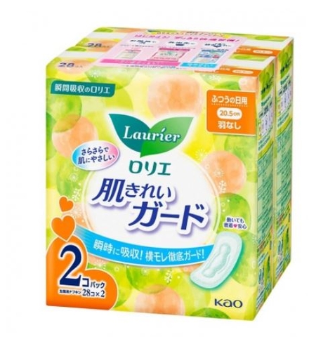 BĂNG VỆ SINH BAN NGÀY KHÔNG CÁNH | KAO LAURIE - NHẬT BẢN | PACK 2 GÓI 28 MIẾNG