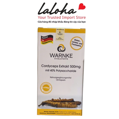 VIÊN UỐNG ĐÔNG TRÙNG HẠ THẢO | WARNKE - ĐỨC | 500MG - 120 VIÊN