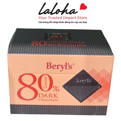 SOCOLA | BERYLS - MALAYSIA | DARK 80% CACAO | 60G