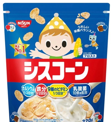 NGŨ CỐC DINH DƯỠNG CHO BÉ VỊ SỮA |  NISSIN – NHẬT BẢN | VỊ SỮA |180G (TÚI XANH)