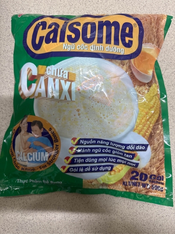 NGŨ CỐC DINH DƯỠNG VANILLA | CALSOME - SINGAPORE | 500GR (25GR x 20 gói)