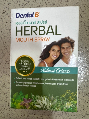 XỊT THƠM MIỆNG THẢO DƯỢC | DENTAL B - THÁI LAN | DENTAL B HERBAL MOUTH SPRAY | 25ml