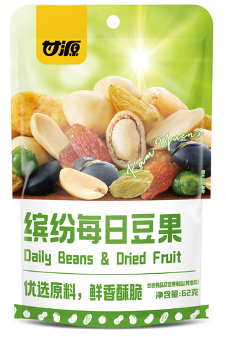 ĐẬU MIX TỔNG HỢP | KAM YUENS - TRUNG QUỐC | HOA QUẢ | 62G