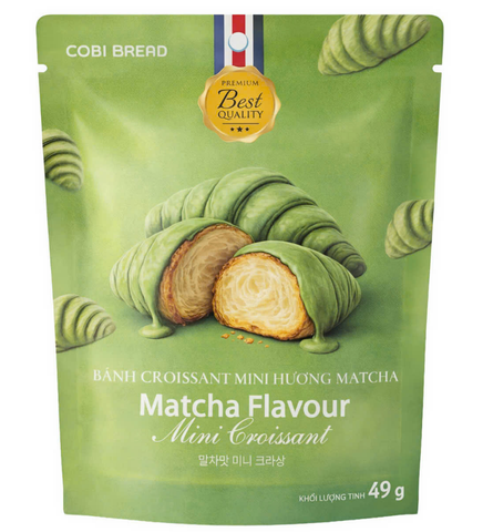 BÁNH CROISSANT MINI | COBI BREAD - VIỆT NAM | HƯƠNG TRÀ XANH | 49G