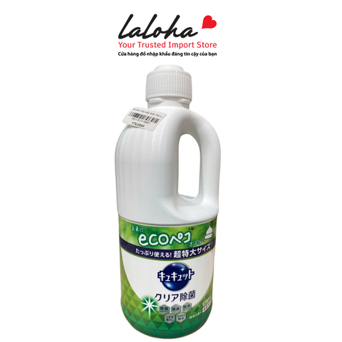NƯỚC RỬA BÁT | KAO KYUTE - NHẬT BẢN | TRÀ XANH | 1250ML