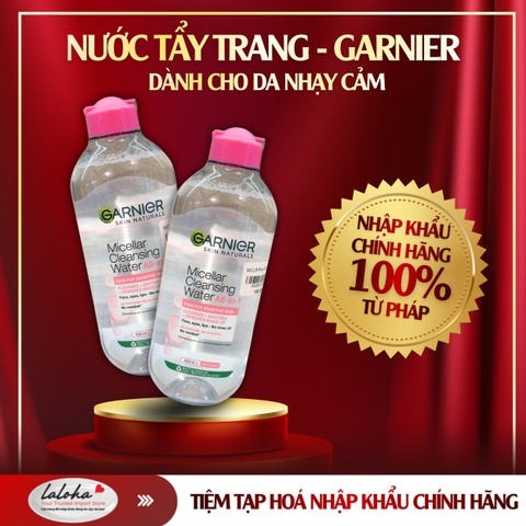 NƯỚC TẨY TRANG | GARNIER - PHÁP | DA NHẠY CẢM | 400ML
