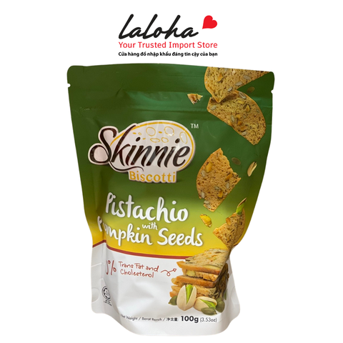 BÁNH BISCOTTI | SKINNIE - ANH | PUMPKIN SEED | 100G