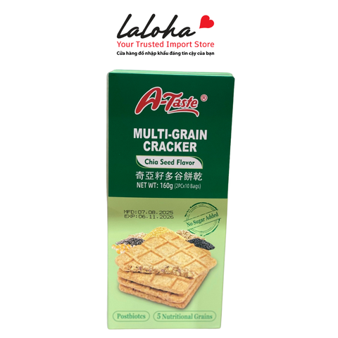 BÁNH QUY HẠT CHIA | A-TASTE - HONGKONG | 160G