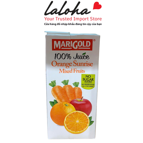 NƯỚC ÉP KHÔNG ĐƯỜNG | MARIGOLD - MALAYSIA | CÀ RỐT & HOA QUẢ | 1000ML