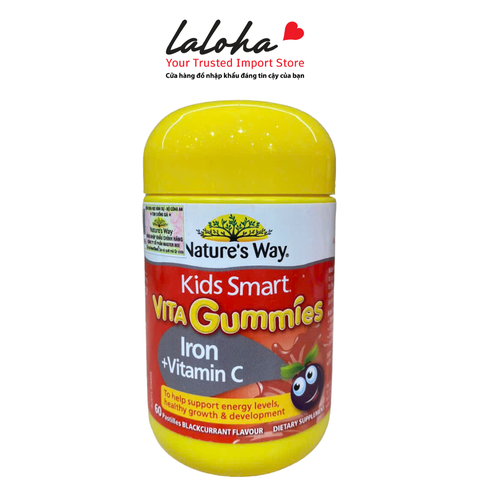 KẸO DẺO BỔ SUNG SẮT & VITAMIN C CHO TRẺ | NATURE'S WAY - ÚC | L/60V