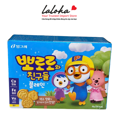 BÁNH QUY VỊ SỮA | POPORO - HÀN QUỐC | 65G