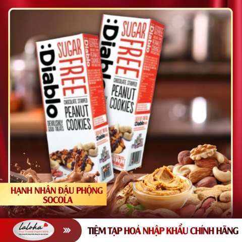 BÁNH KHÔNG ĐƯỜNG | DIABLO | HẠNH NHÂN ĐẬU PHỘNG | 150g