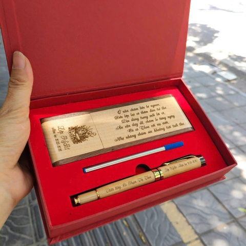 Set hộp bút gỗ cao cấp, quà tặng Thầy Cô ý nghĩa ngày 20/11