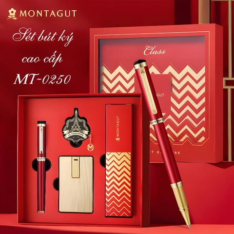 Bút ký cao cấp khắc tên Montagut chính hãng MT0250 màu đỏ