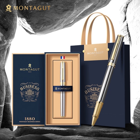 Bút ký doanh nhân Montagut màu bạc 06 khắc tên