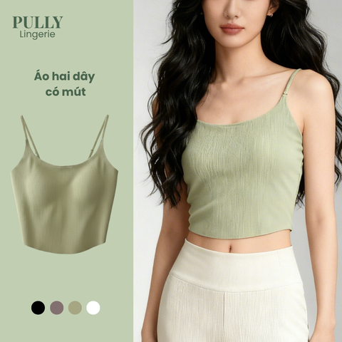 Áo Hai Dây Nữ Có Mút Không Viền Size M/L PULLY LINGERIE Bra03