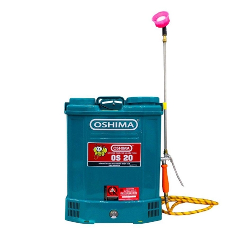 Bình xịt điện Oshima OS20 Xanh đậm Bình ắc qui 12V8Ah