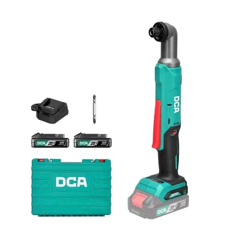 Máy Vặn Vít Góc Dùng Pin DCA ADPL05- 8(TYPE AM) Thân Máy, 2 Pin 20V 2ah, Sạc, Hộp Nhựa