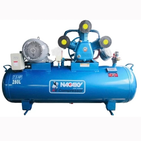 Máy Nén Khí Dây Đai 7.5HP 280L Nagaky NA-75250 380V