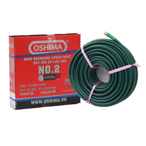 Dây phun Oshima No.2 8.5mm x 50m Xanh đậm
