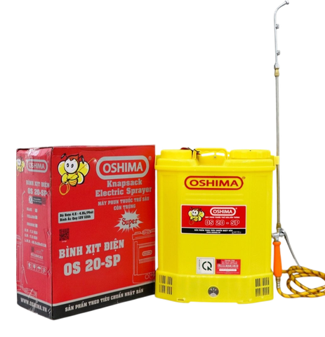Bình xịt điện Oshima OS20-SP Vàng Bình ắc qui 12V12Ah