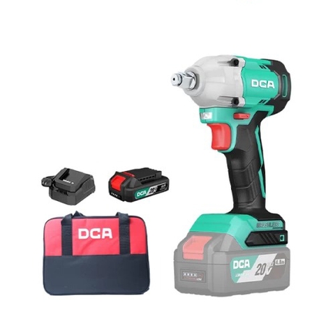 Máy Siết Bu Lông Dùng Pin DCA ADPB298 (TYPE DM) BLDC - Thân Máy, 1 Pin 20V 2ah, Sạc, Túi Vải