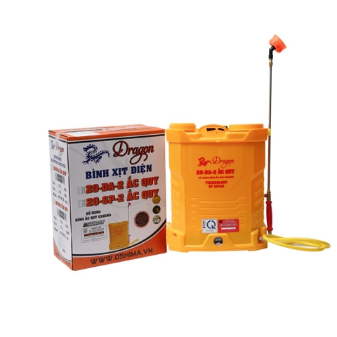 Bình xịt điện Dragon 20-DA- ắc quy Vàng Bình ắc qui 12V8Ah