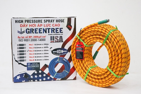 Dây phun Greentree No.3 8.5mm x 50m Vàng
