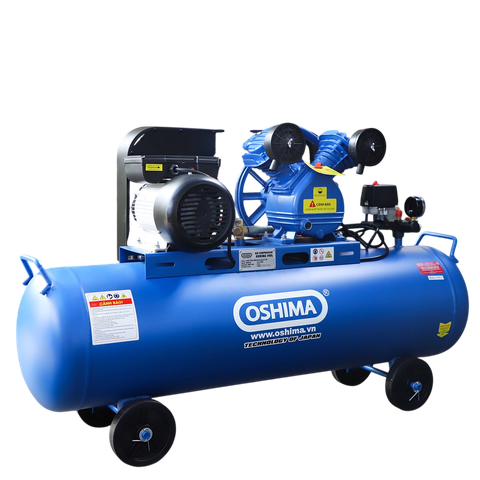 Máy nén khí OSHIMA 80L 1.5HP Xanh Điện 1 pha (có dầu, nhanh, dây đồng)