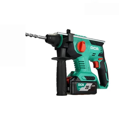 Máy Khoan Bê Tông Dùng Pin DCA ADZC22 (TYPE DM) BLDC - Thân Máy, 1 Pin 20V 4ah, Sạc, Hộp Nhựa