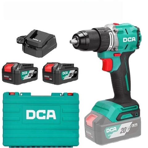Máy Khoan Động Lực Dùng Pin DCA ADJZ2060i (TYPE EM) BLDC - Thân Máy, 2 Pin 20V 4ah, Sạc, Hộp Nhựa