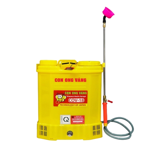 Bình xịt điện Con Ong Vàng COV18-ắc qui Vàng