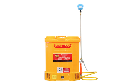 Bình xịt điện Oshima OS20-2 ắc qui Vàng Bình ắc qui 12V8Ah