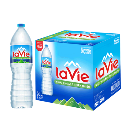 Nước khoáng Lavie chai 1,5 lít