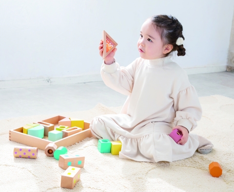 Hình khối bằng gỗ có âm thanh - bộ lớn