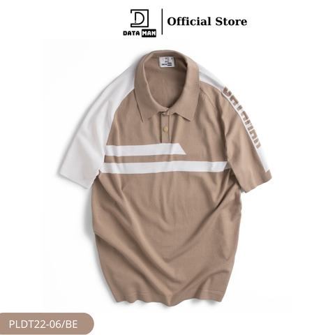 Áo polo dệt kim nam đánh golf DATAMAN, nách raglan, chất liệu visco