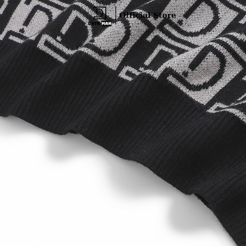 Áo GILE len nam DATAMAN dệt Jacquard, họa tiết MONOGRAM logo trẻ trung, form rộng, dáng Unisex - GILEDT22-08