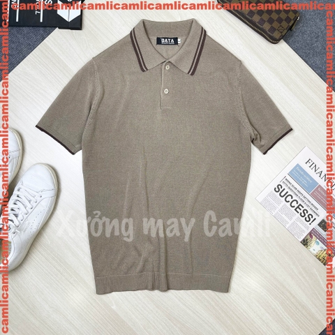 Áo POLO nam DATAMAN dệt kim, họa tiết MONOGRAM trẻ trung, chất liệu Mongtoghi mềm, nhẹ - POLODT22-02