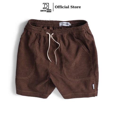 Quần Short Đùi Nhung Tăm Nam Nữ DATAMAN form unisex, chất liệu mát mẻ, may chỉ nổi trẻ trung - QS22-01