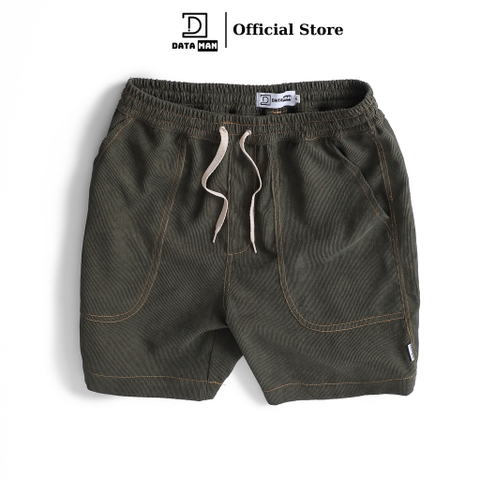 Quần Short Đùi Nhung Tăm Nam Nữ DATAMAN form unisex, chất liệu mát mẻ, may chỉ nổi trẻ trung - QS22-01
