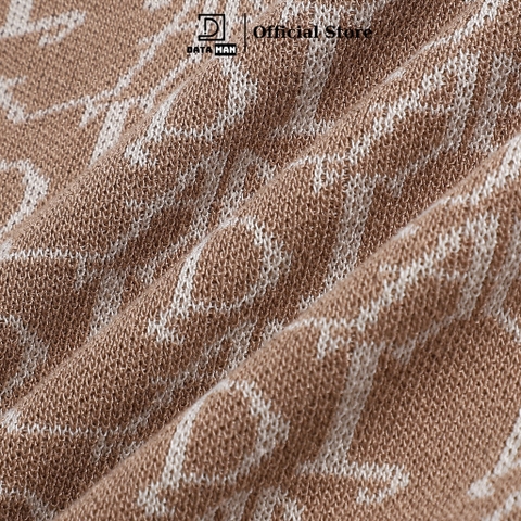 Áo POLO nam DATAMAN dệt kim, họa tiết MONOGRAM trẻ trung, chất liệu Mongtoghi mềm, nhẹ - POLODT22-02