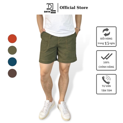 Quần Short Đùi Nhung Tăm Nam Nữ DATAMAN form unisex, chất liệu mát mẻ, may chỉ nổi trẻ trung - QS22-01