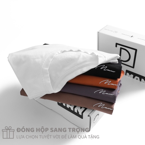 Áo thun nam cổ tròn Basic DATAMAN 100% cotton co giãn 4 chiều, thoáng mát, form regular fit - TCT22-02