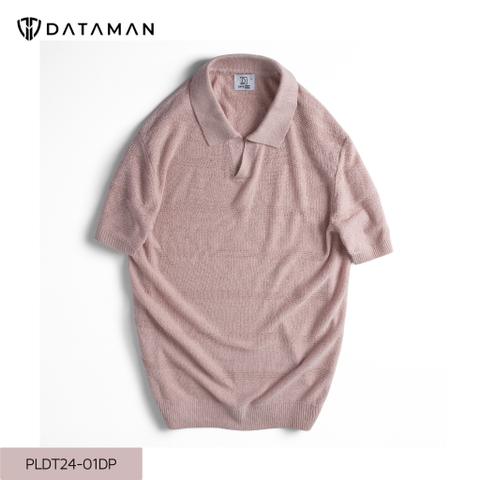 Áo POLO nam ngắn tay dệt kim DATAMAN, cổ chữ V, vải cotton mềm mại, không bai xù - PLDT24-01