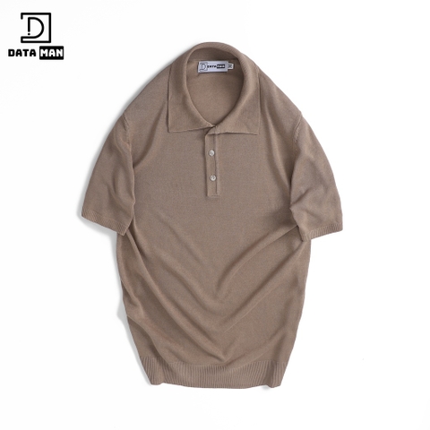 Áo POLO nam DATAMAN dệt kim, họa tiết MONOGRAM trẻ trung, chất liệu Mongtoghi mềm, nhẹ - POLODT22-02