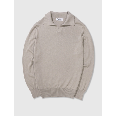 Áo Polo nam dài tay DATAMAN dệt kim, phong cách Hàn Quốc vải cotton chải kĩ mềm mịn, không bai xù, bo tay bo gấu - DT28