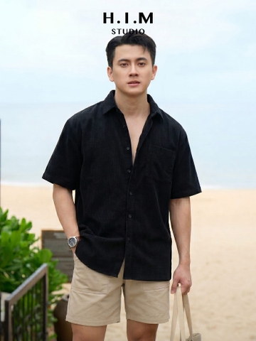 Áo sơ mi cộc tay H.I.M STUDIO Corduroy Relaxed Short Sleeve Shirt - ACH2403