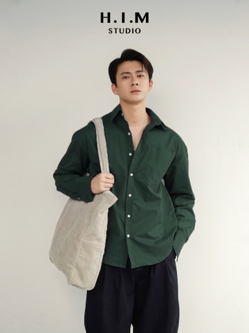 Áo Sơ Mi - Relaxed fit KAKI DRAFT SHIRT - H.I.M STUDIO