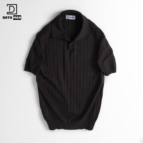 Áo Polo nam ngắn tay DATAMAN dệt kim, cổ chữ V, vải cotton chải kĩ mềm mịn, không bai xù - DT22-01