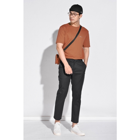 Áo thun nam cổ tròn Basic DATAMAN 100% cotton co giãn 4 chiều, thoáng mát, form regular fit - TCT22-02